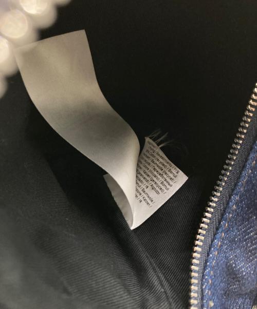 GANNI（ガニー）Ganni (ガニー) デニムリボンミニハンドバッグ / BUTTERFLY SMALL POUCH BOW EYELET MIX DENIM インディゴの古着・服飾アイテム