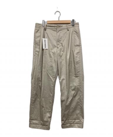 A9.WACKO MARIA プリーツトラウザーズパンツ ベージュ XL寸 中古・古着通販】WACKO MARIA (ワコマリア) ダブルテーパードチノ