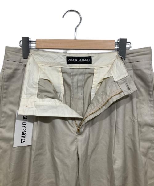 WACKO MARIA（ワコマリア）WACKO MARIA (ワコマリア) ダブルテーパードチノトラウザーパンツ / DOUBLE PLEATED CHINO TROUSERS ベージュ サイズ:Lの古着・服飾アイテム