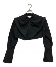 Ameri（アメリ）の古着「CROPPED BIG RIBBON SHIRT」｜ブラック