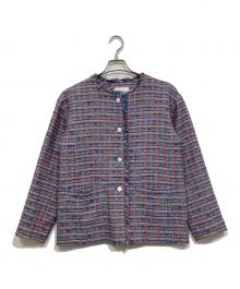 MACKINTOSH PHILOSOPHY（マッキントッシュ フィロソフィー）の古着「ミックスツイードジャケット」｜ブルー×レッド