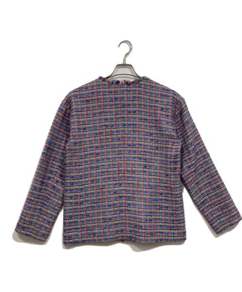 MACKINTOSH PHILOSOPHY（マッキントッシュ フィロソフィー）MACKINTOSH PHILOSOPHY (マッキントッシュ フィロソフィー) ミックスツイードジャケット ブルー×レッド サイズ:38の古着・服飾アイテム