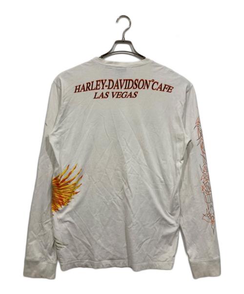 HARLEY-DAVIDSON（ハーレーダビッドソン）HARLEY-DAVIDSON (ハーレーダビッドソン) 長袖Tシャツ ホワイト サイズ:2XLの古着・服飾アイテム