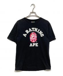 A BATHING APE（アベイシングエイプ）の古着「プリントTシャツ」｜ブラック