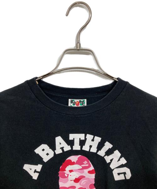A BATHING APE（アベイシングエイプ）A BATHING APE (アベイシングエイプ) プリントTシャツ ブラック サイズ:Ｓの古着・服飾アイテム