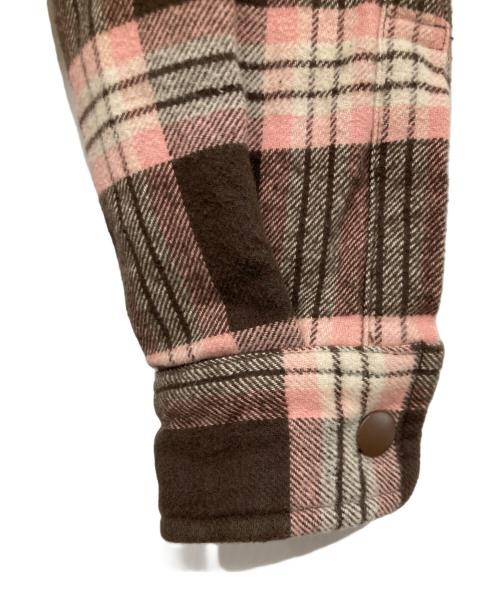 BlackEyePatch（ブラックアイパッチ）BlackEyePatch (ブラックアイパッチ) CPOジャケット ブラウン×ピンク サイズ:Mの古着・服飾アイテム