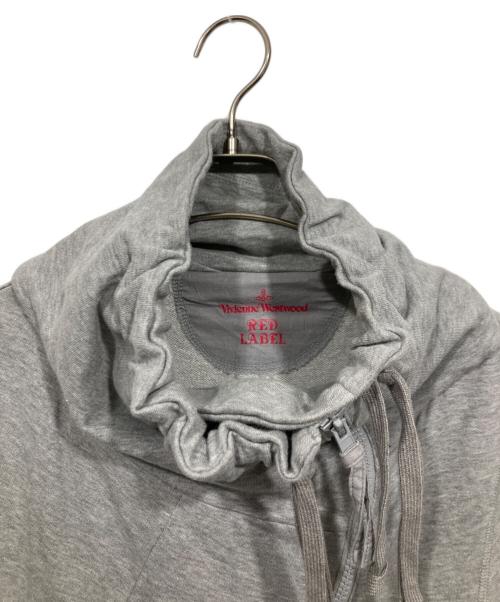 Vivienne Westwood RED LABEL（ヴィヴィアンウエストウッドレッドレーベル）Vivienne Westwood RED LABEL (ヴィヴィアンウエストウッドレッドレーベル) 変形ジップスウェットパーカー グレー サイズ:Ｍの古着・服飾アイテム