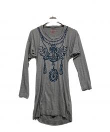 Vivienne Westwood RED LABEL（ヴィヴィアンウエストウッドレッドレーベル）の古着「オーブプリントカットソーワンピース」｜グレー