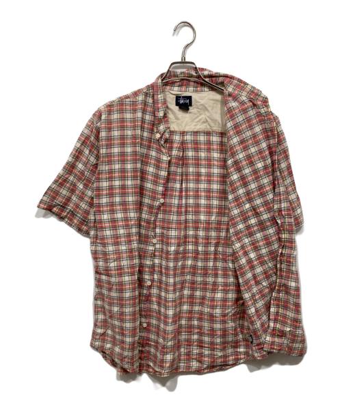 stussy（ステューシー）stussy (ステューシー) 半袖シャツ ベージュ サイズ:Ｌ　の古着・服飾アイテム