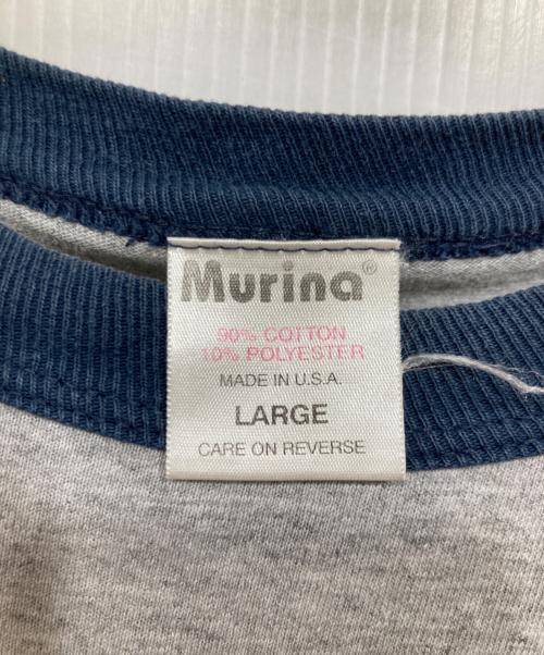 Murina（ムリナ）Murina (ムリナ) リンガーTシャツ グレー サイズ:Ⅼの古着・服飾アイテム