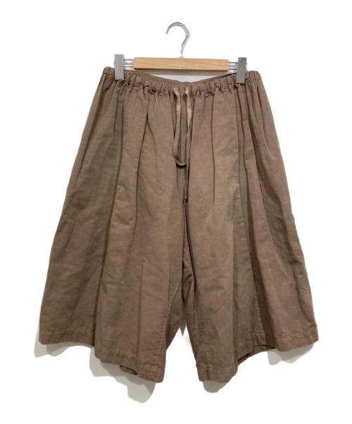 tricot COMME des GARCONS（トリココムデギャルソン）tricot COMME des GARCONS (トリココムデギャルソン) コットンリネン染色加工ワイドロングパンツ ブラウン サイズ:Ｍの古着・服飾アイテム