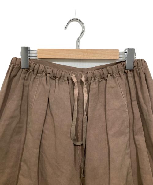 tricot COMME des GARCONS（トリココムデギャルソン）tricot COMME des GARCONS (トリココムデギャルソン) コットンリネン染色加工ワイドロングパンツ ブラウン サイズ:Ｍの古着・服飾アイテム