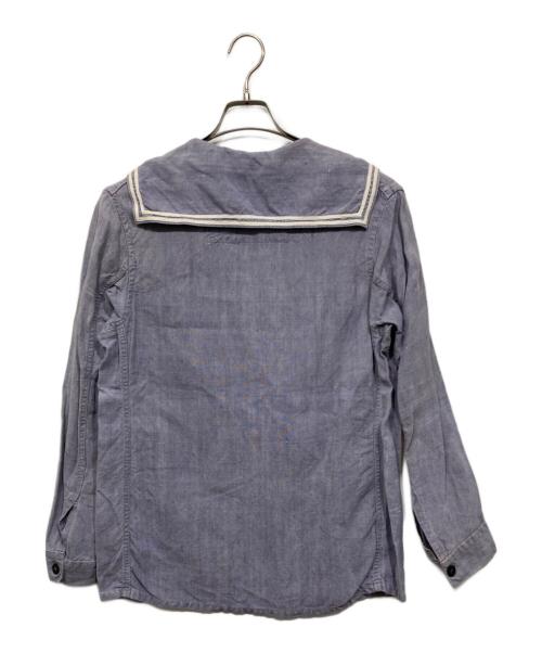 French Army（フランス軍）French Army (フランス軍) セーラーリネンシャツ ブルー サイズ:サイズ記載なしの古着・服飾アイテム
