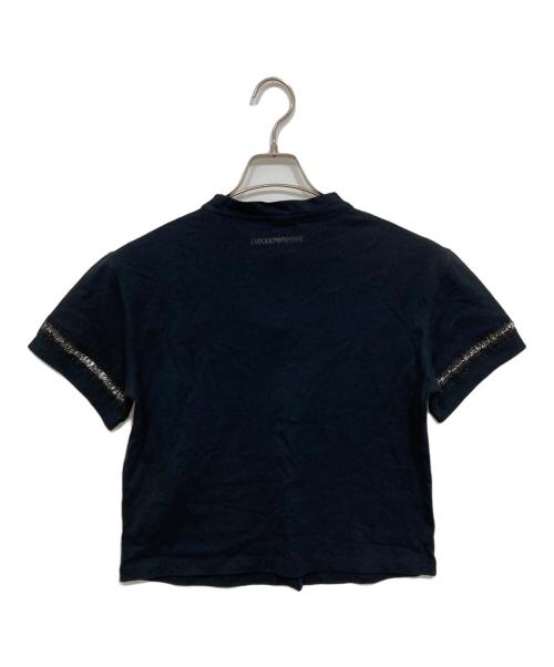 EMPORIO ARMANI（エンポリオ アルマーニ）EMPORIO ARMANI (エンポリオ アルマーニ) レースロゴカットソー ブラック サイズ:USA　XSの古着・服飾アイテム