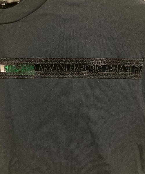 EMPORIO ARMANI（エンポリオ アルマーニ）EMPORIO ARMANI (エンポリオ アルマーニ) レースロゴカットソー ブラック サイズ:USA　XSの古着・服飾アイテム