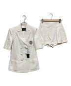 EMPORIO ARMANIエンポリオ アルマーニ）の古着「半袖ダブルジャケットセットアップ」｜ホワイト