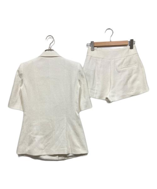 EMPORIO ARMANI（エンポリオ アルマーニ）EMPORIO ARMANI (エンポリオ アルマーニ) 半袖ダブルジャケットセットアップ ホワイト サイズ:USA　38の古着・服飾アイテム