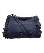 LANVIN en Bleuランバンオンブルー）の古着「フリルショルダーバッグ」｜ネイビー