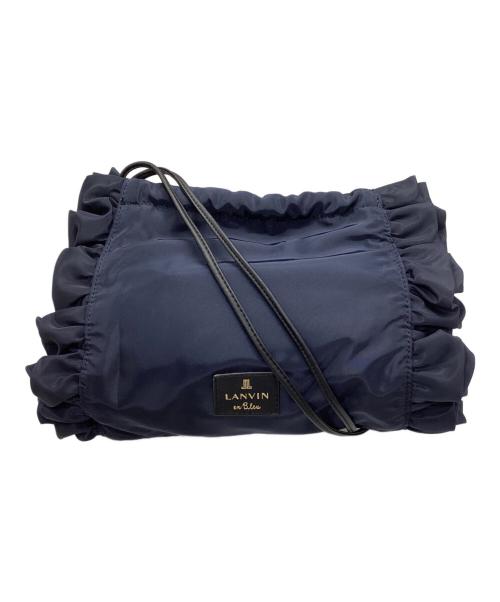 LANVIN en Bleu（ランバンオンブルー）LANVIN en Bleu (ランバンオンブルー) フリルショルダーバッグ ネイビーの古着・服飾アイテム