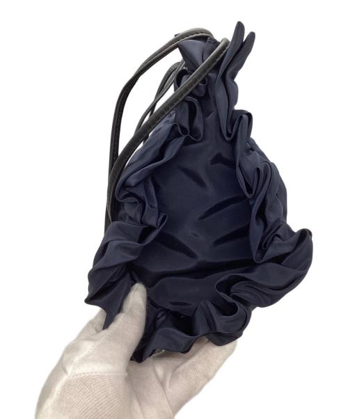 LANVIN en Bleu（ランバンオンブルー）LANVIN en Bleu (ランバンオンブルー) フリルショルダーバッグ ネイビーの古着・服飾アイテム