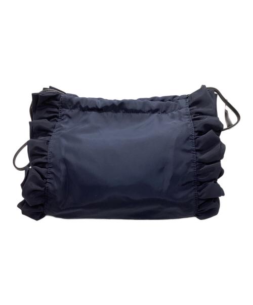 LANVIN en Bleu（ランバンオンブルー）LANVIN en Bleu (ランバンオンブルー) フリルショルダーバッグ ネイビーの古着・服飾アイテム