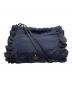 LANVIN en Bleu（ランバンオンブルー）の古着「フリルショルダーバッグ」｜ネイビー