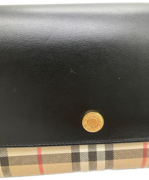 BURBERRY（バーバリー）BURBERRY (バーバリー) ハンプシャー ショルダーバッグ ブラックの古着・服飾アイテム