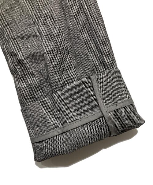 Aquascutum（アクアスキュータム）Aquascutum (アクアスキュータム) リネン混ストライプジャケット グレー サイズ:TLの古着・服飾アイテム