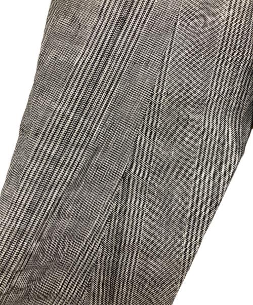 Aquascutum（アクアスキュータム）Aquascutum (アクアスキュータム) リネン混ストライプジャケット グレー サイズ:TLの古着・服飾アイテム