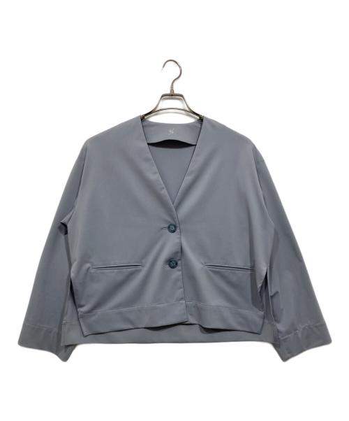 styling/（スタイリング）styling/ (スタイリング) UVカットエアリーノーカラージャケット ブルー サイズ:Ｆの古着・服飾アイテム