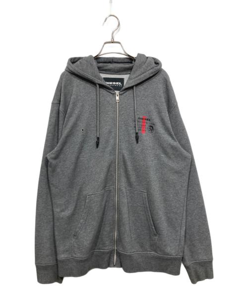 DIESEL（ディーゼル）DIESEL (ディーゼル) ジップパーカー グレー サイズ:XXLの古着・服飾アイテム