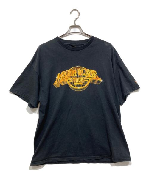 stussy（ステューシー）stussy (ステューシー) Major Blaqde Tour Tee ブラック サイズ:ＸＬの古着・服飾アイテム