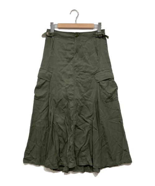 BEARDSLEY（ビアズリー）BEARDSLEY (ビアズリー) カーゴスカート グリーン サイズ:Fの古着・服飾アイテム