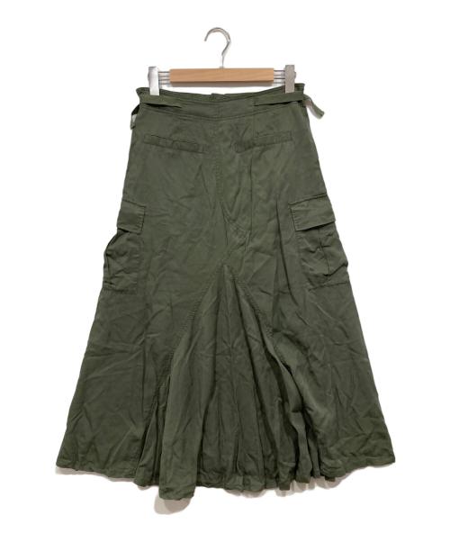 BEARDSLEY（ビアズリー）BEARDSLEY (ビアズリー) カーゴスカート グリーン サイズ:Fの古着・服飾アイテム