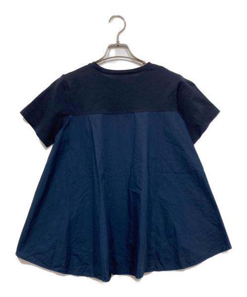 BEARDSLEY（ビアズリー）BEARDSLEY (ビアズリー) レイヤード風半袖カットソー ネイビー サイズ:Ｆの古着・服飾アイテム