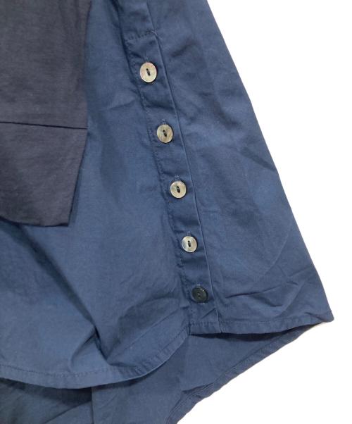 BEARDSLEY（ビアズリー）BEARDSLEY (ビアズリー) レイヤード風半袖カットソー ネイビー サイズ:Ｆの古着・服飾アイテム