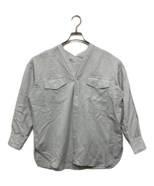 BEARDSLEY（ビアズリー）BEARDSLEY (ビアズリー) バイオカラーレス シャツ グレー サイズ:Fの古着・服飾アイテム