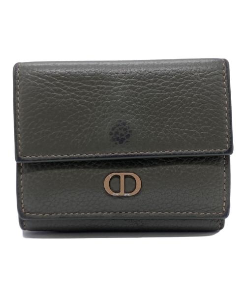 Dior（ディオール）Dior (ディオール) 3つ折り財布 グリーンの古着・服飾アイテム