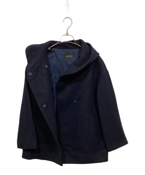 UNTITLED（アンタイトル）UNTITLED (アンタイトル) フーデッドショートコート ネイビー サイズ:Mの古着・服飾アイテム