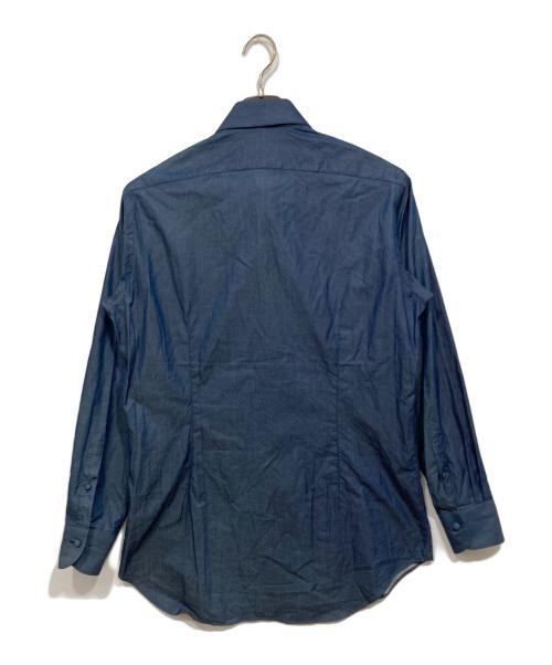 TOMORROW LAND（トゥモローランド）TOMORROW LAND (トゥモローランド) インディゴツイルレギュラーカラードレスシャツ インディゴ サイズ:42の古着・服飾アイテム