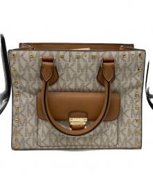 MICHAEL KORS（マイケル・コース）の古着「2WAYショルダーバッグ」｜ホワイト×ベージュ