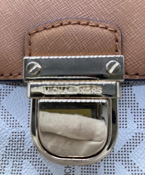 MICHAEL KORS（マイケル・コース）MICHAEL KORS (マイケル・コース) 2WAYショルダーバッグ ホワイト×ベージュの古着・服飾アイテム