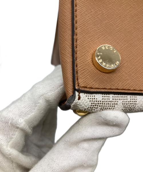 MICHAEL KORS（マイケル・コース）MICHAEL KORS (マイケル・コース) 2WAYショルダーバッグ ホワイト×ベージュの古着・服飾アイテム