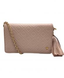 TORY BURCH（トリーバーチ）の古着「キルティングショルダーバッグ」｜ピンク