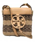 TORY BURCHトリーバーチ）の古着「ラフィアショルダーバッグ」｜ベージュ