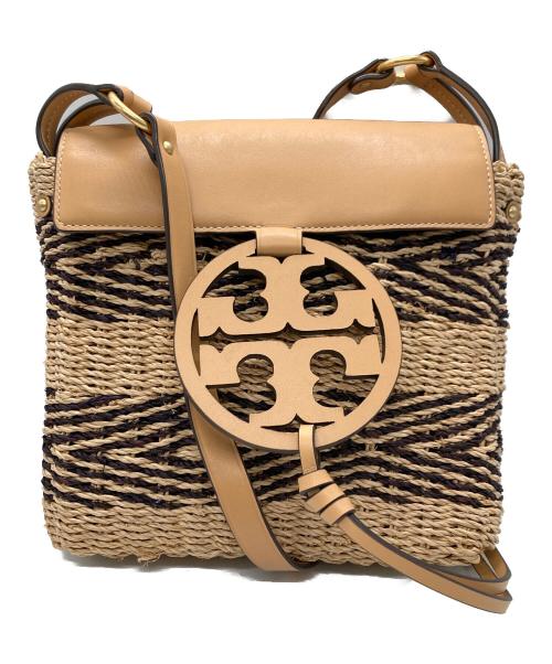 TORY BURCH（トリーバーチ）TORY BURCH (トリーバーチ) ラフィアショルダーバッグ ベージュの古着・服飾アイテム
