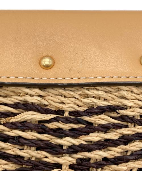 TORY BURCH（トリーバーチ）TORY BURCH (トリーバーチ) ラフィアショルダーバッグ ベージュの古着・服飾アイテム