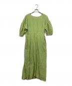 at dawn×Ron Hermanアットドーン×ロンハーマン）の古着「MAXI PUFF WRAP DRESS」｜グリーン