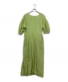 at dawn×Ron Herman（アットドーン×ロンハーマン）の古着「MAXI PUFF WRAP DRESS」｜グリーン