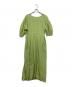 at dawn（アットドーン）の古着「MAXI PUFF WRAP DRESS」｜グリーン